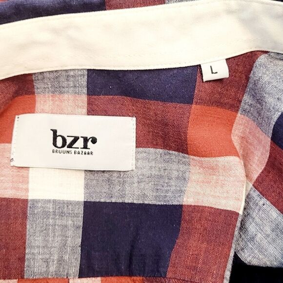 BZR Bruuns Bazaar Plaid Button Down Shirt - Picture 4 of 6